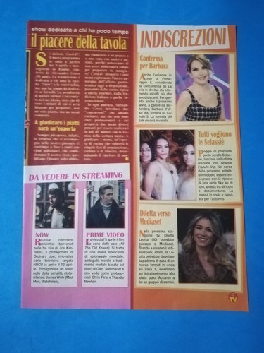 Ritaglio giornale gossip tv - di,